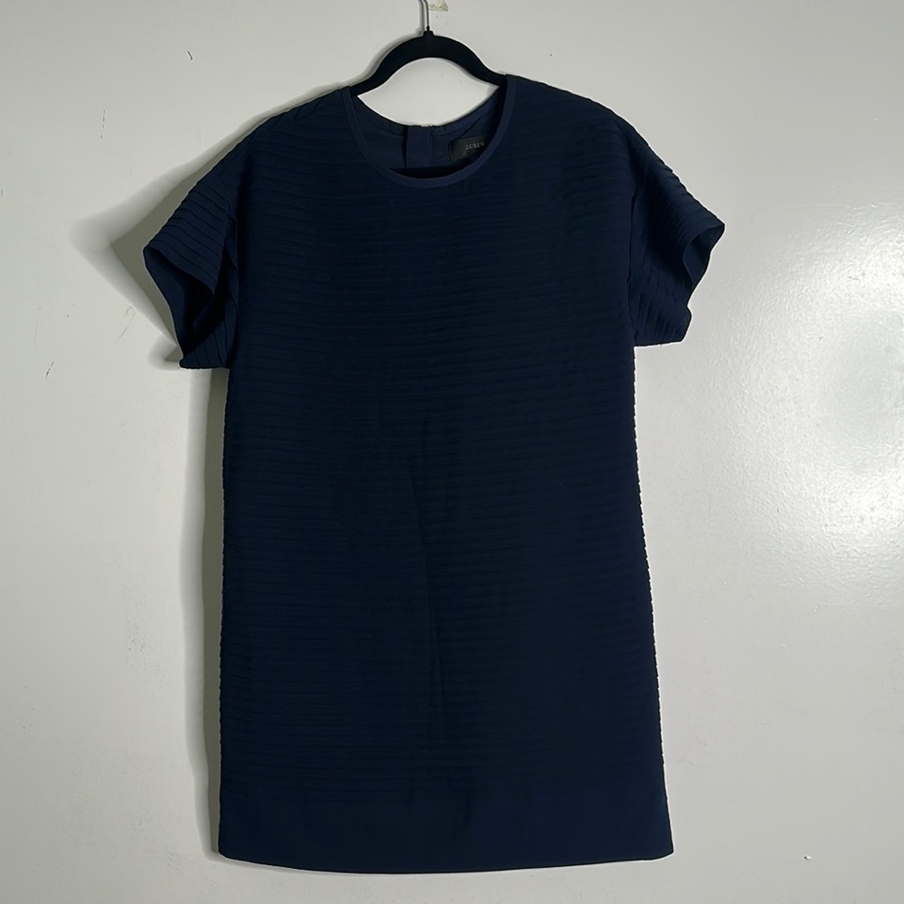 J crew navy blue pleated mini dress size 8 - Picture 6 of 13